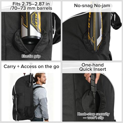 Catchers Gear Bag with Wheels, Large Rolling Baseball Equipment Bag for Helmet, Bats, Cleats and Catcher Gear, Durable Polyester for Youth and Adults, Black in Kuwait