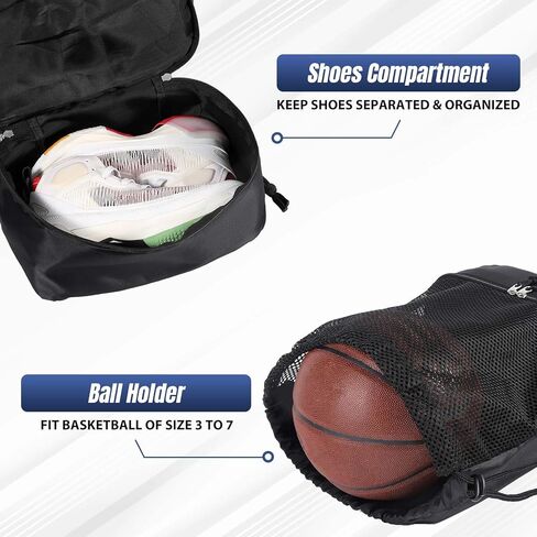 حقيبة كرة السلة مع سحاب حجرة الأحذية، شبكة الرباط المحمولة، حقيبة كرة قدم واحدة، خفيفة الوزن ومسامية، معدات رياضية متعددة، حقيبة كتف تناسب الكرة الطائرة، كرة القدم، معدات السباحة in Kuwait