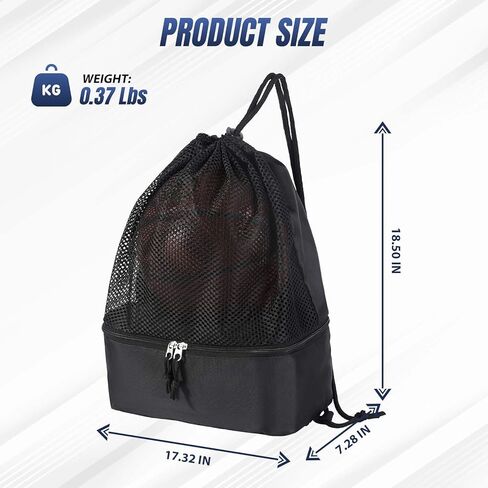 حقيبة كرة السلة مع سحاب حجرة الأحذية، شبكة الرباط المحمولة، حقيبة كرة قدم واحدة، خفيفة الوزن ومسامية، معدات رياضية متعددة، حقيبة كتف تناسب الكرة الطائرة، كرة القدم، معدات السباحة in Kuwait