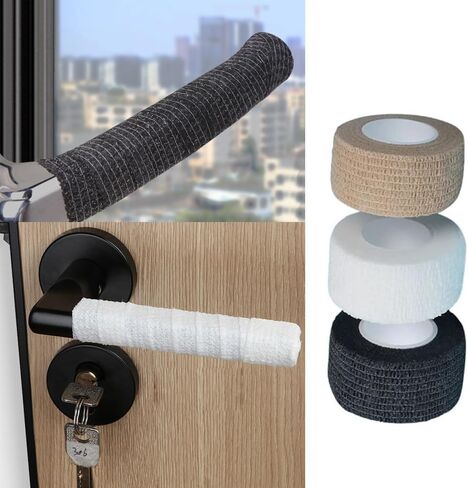 6 Pack Door Handle Coves Grip Non-Slip Anti-Scald Front Door Lock Handle Protector Wraps for Commercial Door Handles Grill Handle Griddle Handles Hot Grab Bar Cold Hand Rail Door Lock Levers in Saudi Arabia