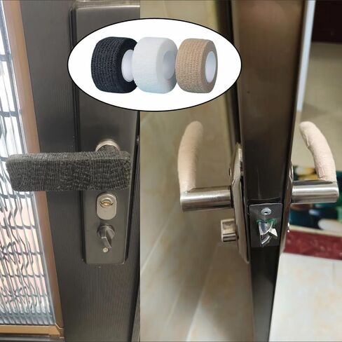6 Pack Door Handle Coves Grip Non-Slip Anti-Scald Front Door Lock Handle Protector Wraps for Commercial Door Handles Grill Handle Griddle Handles Hot Grab Bar Cold Hand Rail Door Lock Levers in Saudi Arabia