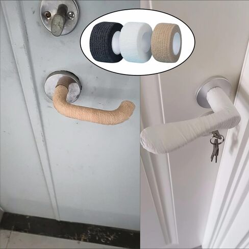 6 Pack Door Handle Coves Grip Non-Slip Anti-Scald Front Door Lock Handle Protector Wraps for Commercial Door Handles Grill Handle Griddle Handles Hot Grab Bar Cold Hand Rail Door Lock Levers in Saudi Arabia