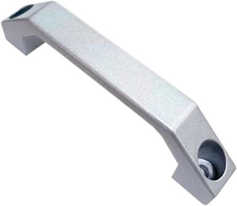 مقبض حقيبة مقبض سبائك الألومنيوم مقبض باب خزانة مربع مقبض أسود لحقائب الأثاث درج خزانة الملابس مقابض النوافذ (الفضة-130-الألومنيوم) in Kuwait