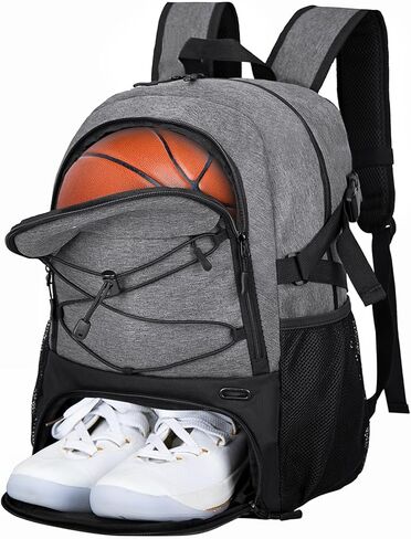 حقيبة كرة السلة لاريبوب، حقيبة ظهر رياضية مع حامل الكرة وحجرة الأحذية، حقيبة رياضية مقاومة للماء للسفر في كرة القدم والكرة الطائرة in Kuwait