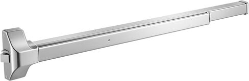 VEVOR Push Bar Panic Exit Device, 41" Stainless Steel Commercial Panic Bar for Exit Doors, Emergency Exit Door Hardware with Exterior Lever Handle and 6 Keys, for 41"-61" Wood or Metal Door, Silver in Saudi Arabia