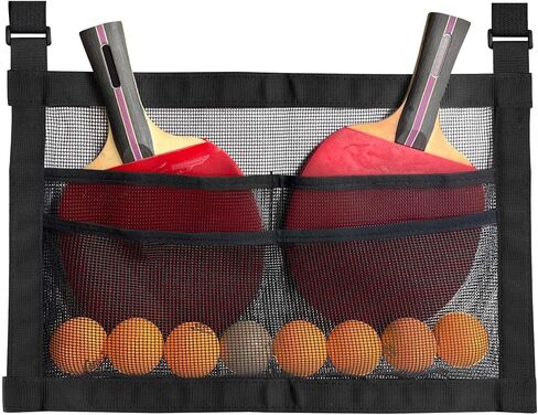 حامل مجداف بينج بونج، مضرب بينج بونج تحت الطاولة ومنظم رف الكرة، حقيبة شبكية معلقة لتخزين ملحقات تنس الطاولة وتنظيمها in Kuwait