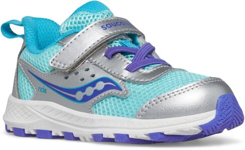 Saucony Kids (Vida) Kids Ride JR. Sneaker, Purple/Turq, 10 US Unisex Toddler in Saudi Arabia