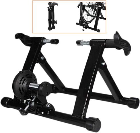 FHUILI Bicycle Turbo Trainer - Indoor Bike Trainer Stand - Stationary Exercise Trainer Stand - Fit 20-22" Mountain & Road Bicycle Support,A in Kuwait