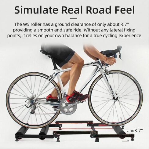 DIYTuning Bike Rollers Adjustable Bike Trainer Stand Foldable Indoor Home Cycling Rack Mountain Bicycle Roller with Resistance for MTB Road Bike Exercise Fitness in Saudi Arabia