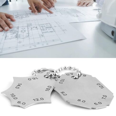 Fillet Weld Tee Joint Welding Gauge, Two Piece Measure Gauge, Wear and Scratch Resist, Portable Stainless Steel Ruler for Welding Work, Clear Reading, Easy to Carry and Use in Saudi Arabia