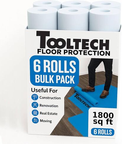 Temporary Floor Protection for Renovation, Painting, Construction - 40" x 45 ft, Covers 150 sqft in Kuwait