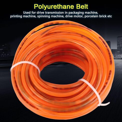 High Performance Round Belt,Poly Urethane Belting, PU Transmission Belt Polyurethane Round Belt for Drive Transmission,Orange (3mm*10m) in Saudi Arabia