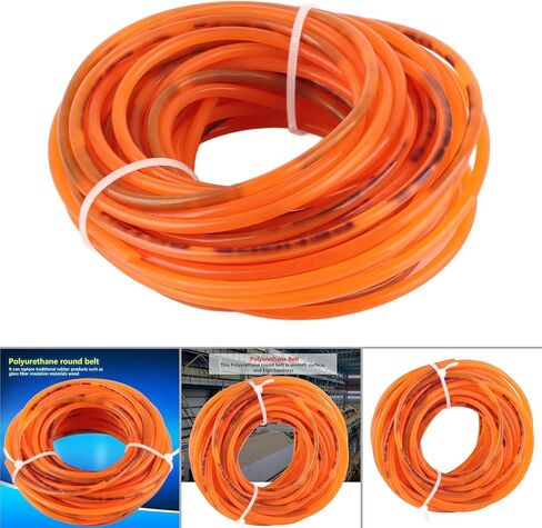 High Performance Round Belt,Poly Urethane Belting, PU Transmission Belt Polyurethane Round Belt for Drive Transmission,Orange (3mm*10m) in Saudi Arabia