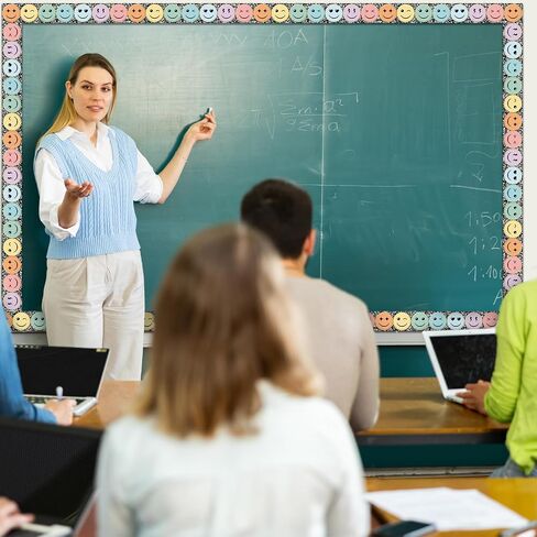 Zonon 65 قدم تكوين نشرة حدود الحدود الباستيل وجه مستقيم الحدود مدفرة تزيين DIY ديكور لمكتب المدرسة في الفصل الدراسي العودة إلى المدرسة in Saudi Arabia