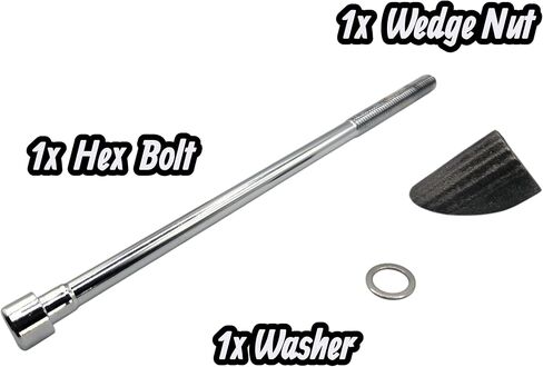 CYCLEZ Quill Stem Expander Bolt & Wedge Nut Set 22.2mm Designed for 1" Threaded Forks – 6-3/4" Hex Bolt - OEM Replacement for Road, Cruiser, Hybrid, BMX Bikes in Kuwait