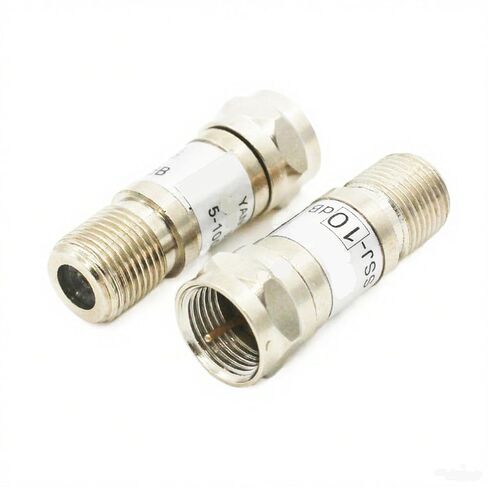 2Pcs F-JK 2W 75Ohm DC-1.0GHz F Male Plug to F Female Jack Connector TV Signal Attenuator RF Accessory 1~30db(1db) in Saudi Arabia