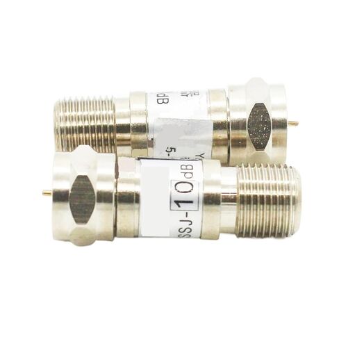 2Pcs F-JK 2W 75Ohm DC-1.0GHz F Male Plug to F Female Jack Connector TV Signal Attenuator RF Accessory 1~30db(1db) in Saudi Arabia