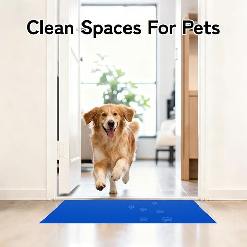 Adhesive Mat Tacky Pads 24" x 36", (Case of 6 Packs, 30 Sheets/Packs, 180 Sheets Total) Blue Cleanroom Floor Sticky Mats Capture Dirt for Laboratory, Construction, Hospital, Shoes, Pet, Gym in Kuwait