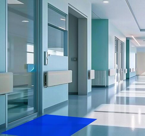 حصائر لاصقة، مقاس 60.96 سم × 91.44 سم، 300 ورقة حصيرة لاصقة لاصقة لزجة حصير لغرف البناء النظيفة لمختبر المنزل في المصنع (أزرق) in Kuwait