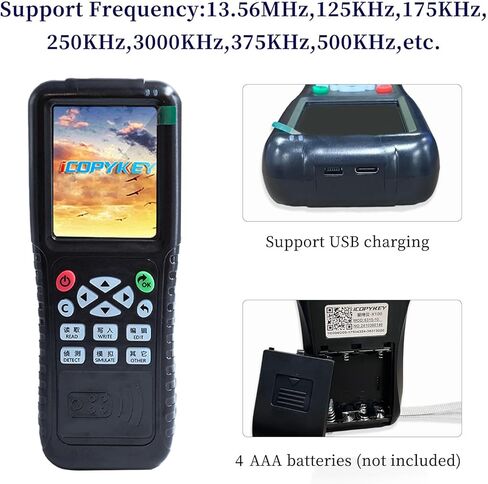 X100 RFID Reader Writer (RFID Copier Multi-Frequency Smart Card Reader ID IC Elevator Card RFID Writer for Access Control System with 125khz T5577 Key Fobs/Cards and 13.56mhz IC Key Tags) in Kuwait