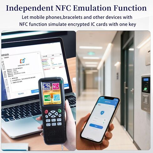 X100 RFID Reader Writer (RFID Copier Multi-Frequency Smart Card Reader ID IC Elevator Card RFID Writer for Access Control System with 125khz T5577 Key Fobs/Cards and 13.56mhz IC Key Tags) in Kuwait