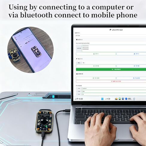 RFID Reader Writer (Full Function RFID Emulator RFID Writer Copier Smart Card Duplicator Multiple ID IC Cards Replacement Convenient RFID Key Fob Solution for Access Control Systems) in Kuwait
