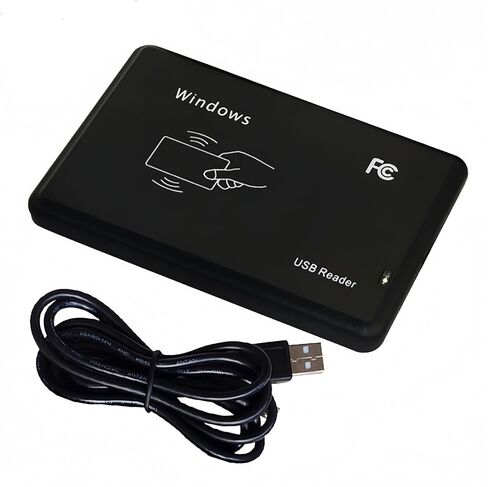 قارئ/قارئ بطاقات RFID 125 كيلو هرتز من BlissKiss - ماسح ضوئي لبطاقات القرب USB لبطاقات العائلة EM4100 و1326 | محاكاة لوحة المفاتيح (Win/iOS/Android/Linux) in Kuwait
