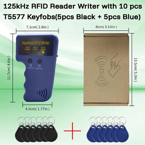 ناسخة معرف محمولة 125 كيلو هرتز قارئ رفيد الكاتب الناسخات ناسخات رفيد المحمولة المستخدمة ل T5577 أو EM4305 + 10 قطعة فارغة T5577 Keyfobs in Kuwait
