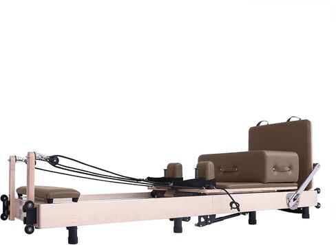 سرير بيلاتيس ريفورمر، آلة بيلاتيس سريعة التجميع من فئة الاستوديو للصالة الرياضية والمنزل، معدات بيلاتيس من خشب القيقب مع ملحقات ريفورمر in Kuwait