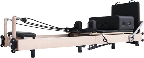 Pilates Reformer Bed,Quick-Assembly Studio Grade Pilates Machine for Gym and Home,Maple Wood Pilates Equipment with Reformer Accessories in Saudi Arabia