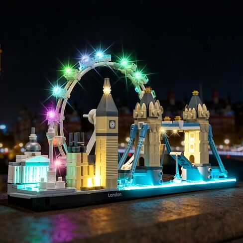 إضاءة LED متوافقة مع Lego Architecture New York City Skyline 21028 ， مجموعة الضوء المتوافقة مع LEGO 21028 ، غير متضمن مجموعة النموذج - فقط الأضواء in Kuwait