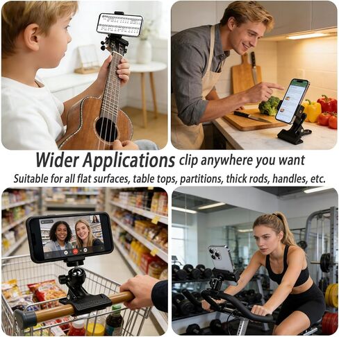Adjustable Cell Phone Stand for Desk Guitar Accessories, Bed Phone Holder for Recording in Saudi Arabia