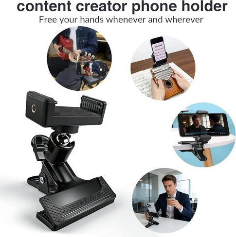 Adjustable Cell Phone Stand for Desk Guitar Accessories, Bed Phone Holder for Recording in Saudi Arabia