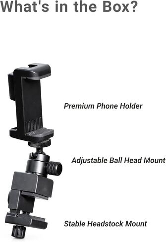 حامل هاتف الجيتار (مستقر، خفيف الوزن) حامل رأس لتسجيل الفيديو، ملحقات الموسيقى الورقية الرقمية للجيتار/الجيتار الكهربائي/الباس | أورلنك GM1 in Kuwait