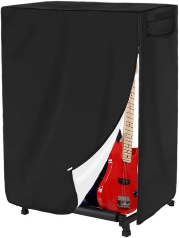 Guitar Stand Cover Multi Guitar Dust Cover Acoustic Guitar Stand Storage Cover with Zipper and Handle for Home Studio Stage (Cover Only) (47" Lx19 Wx43 H) in Kuwait