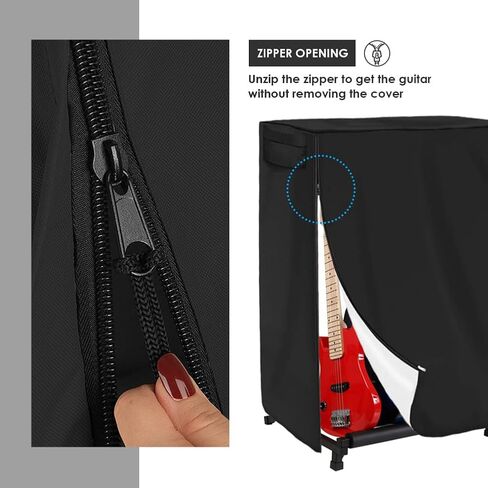 Guitar Stand Cover Multi Guitar Dust Cover Acoustic Guitar Stand Storage Cover with Zipper and Handle for Home Studio Stage (Cover Only) (47" Lx19 Wx43 H) in Kuwait
