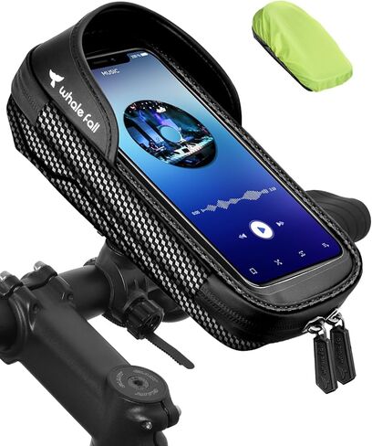 whale falll Bike Handlebar Bag Waterproof, Quick Release Phone Holder Mount with Touchscreen, Stable Shockproof Storage for Daily Commutes & Long Rides, Great Gift for Cyclists, Fits Phones up to 7" in Saudi Arabia