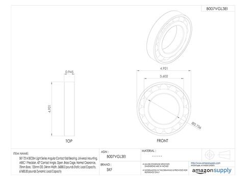 SKF 7207 BECBY محمل كروي للتلامس الزاوي من سلسلة Light، تركيب عالمي، دقة ABEC 1، زاوية تلامس 40 درجة، مفتوح، قفص نحاسي، خلوص عادي، تجويف 35 مم، 72 مم OD، عرض 17 مم، 19000.0 رطل سعة تحميل ثابتة، 29100.00 رطل سعة تحميل ديناميكية in Saudi Arabia