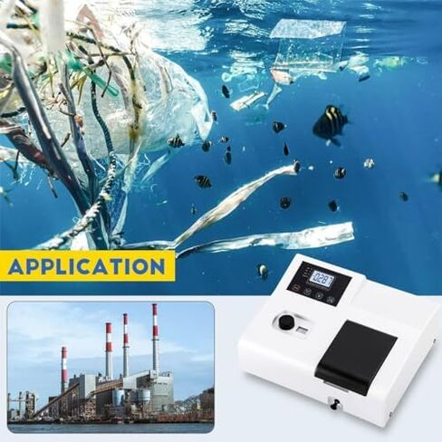 Visible Light Spectrophotometer, 6nm Portable LCD Display wavelength Spectrophotometer, with Automatic zeroing Function, Digital Laboratory Spectrophotometer. in Saudi Arabia