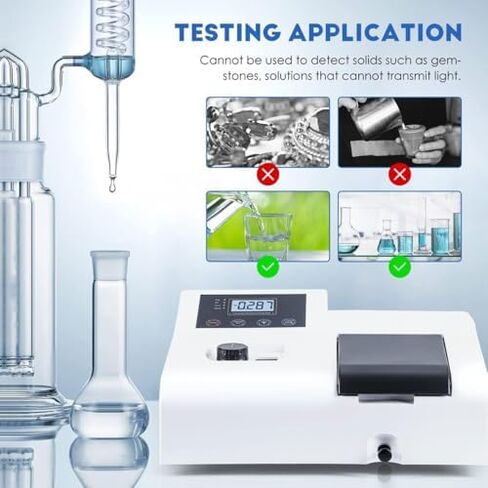 Visible Light Spectrophotometer, 6nm Portable LCD Display wavelength Spectrophotometer, with Automatic zeroing Function, Digital Laboratory Spectrophotometer. in Saudi Arabia