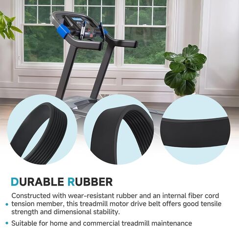 جزء استبدال حزام محرك جهاز المشي 1000109551 متوافق مع Horizon T101، Advance 400 TM75/TM75C/PTM110، Elite 3.2T TM145 in Kuwait