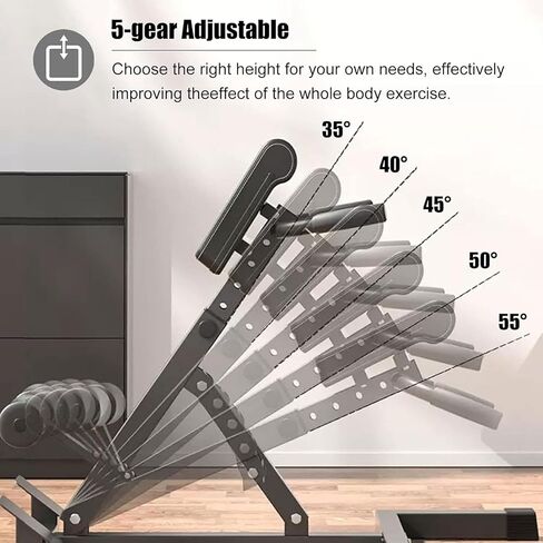 esmen Hyperextension Bench كرسي روماني قابل للتعديل، معدات تمرين القوة، آلات تدريب الساق، معدات تمارين البطن لتحميل صالة الألعاب الرياضية المنزلية 330 رطل in Saudi Arabia