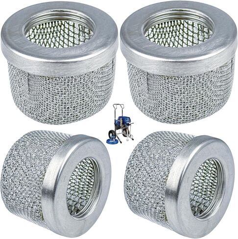 181072 181-072 Pump Inlet Strainer Screen Filter Replacement for Graco 695 750 795 1000 1095 1500 1595 3900 5900 Airless Paint Sprayer Suction Hose Filter, with 1" NPT Thread Stainless Steel 4 Pack in Saudi Arabia