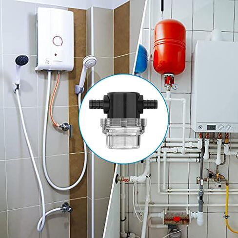 RLECS Black Water Pump Filter 3/8 Inch Hose Barb Inline Strainer Suitable for Sprayers High Pressure Cleaner Ship in Kuwait