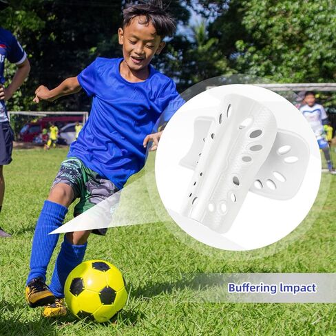 3 Pairs Soccer Shin Guards for Youth Adults, Breathable Shin Guard Sleeves Breathable Shin Guard Equipment for Football Games for Adults Football Player, Men Women-Black & White & Blue in Kuwait