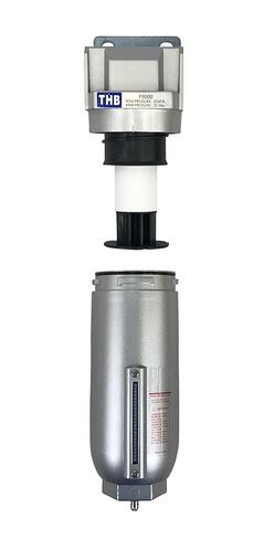 1" NPT Industrial Particulate Filter, Removes Water, Moisture, Debris from Compressed Air Lines, 11oz Bowl (225 PSI Max) in Kuwait