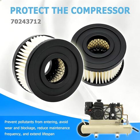 70243712 2 Pcs Air Compressor Filter Element Compatible with Ingersoll-Rand 4YW07 1WF72 SS3 Compressor in Saudi Arabia