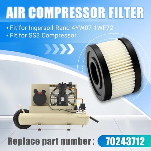 70243712 2 Pcs Air Compressor Filter Element Compatible with Ingersoll-Rand 4YW07 1WF72 SS3 Compressor in Saudi Arabia
