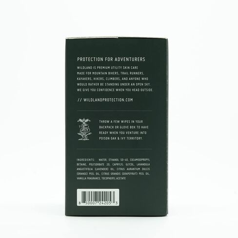 Wildland Poison Oak & Poison Ivy Prevention Wipes | Prevent Rash and Itch Before it Starts | Extremely Effective Urushiol Removal Formula | Lightweight, Individually Wrapped (Box of 12) in Kuwait