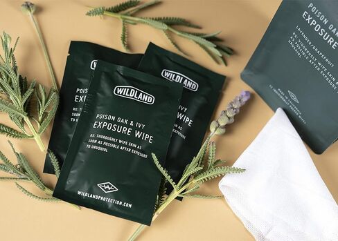 Wildland Poison Oak & Poison Ivy Prevention Wipes | Prevent Rash and Itch Before it Starts | Extremely Effective Urushiol Removal Formula | Lightweight, Individually Wrapped (Box of 12) in Kuwait